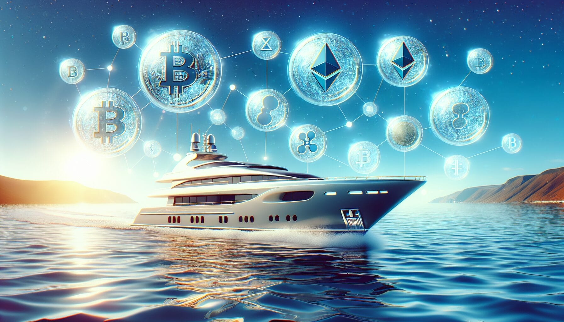 Charter yacht with bitcoin